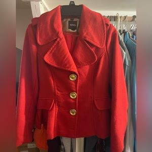 NWOT XOXO Red Peacoat